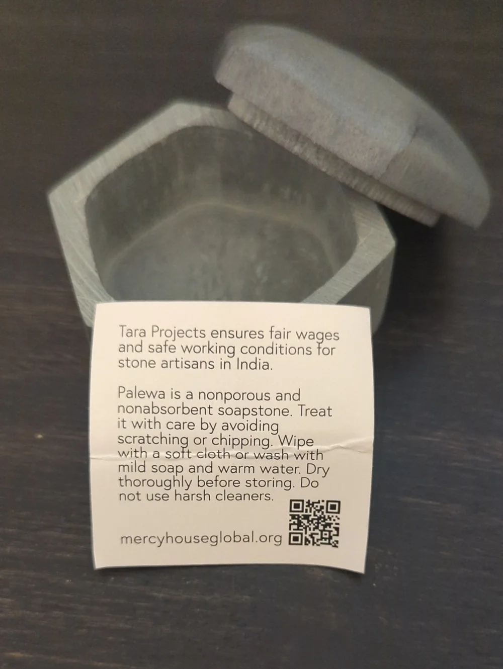 Soapstone Trinket Box NWOT